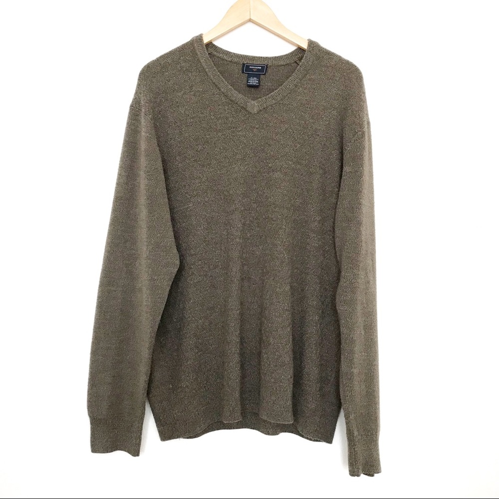 Men's Dockers Soft Argyle V-Neck Sweater Olive